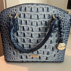 Brahmin Croc Embossed Leather Bag
